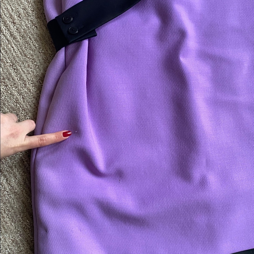 Escada Wool Lilac Purple and Black Sheath Dress - Picture 11 of 17